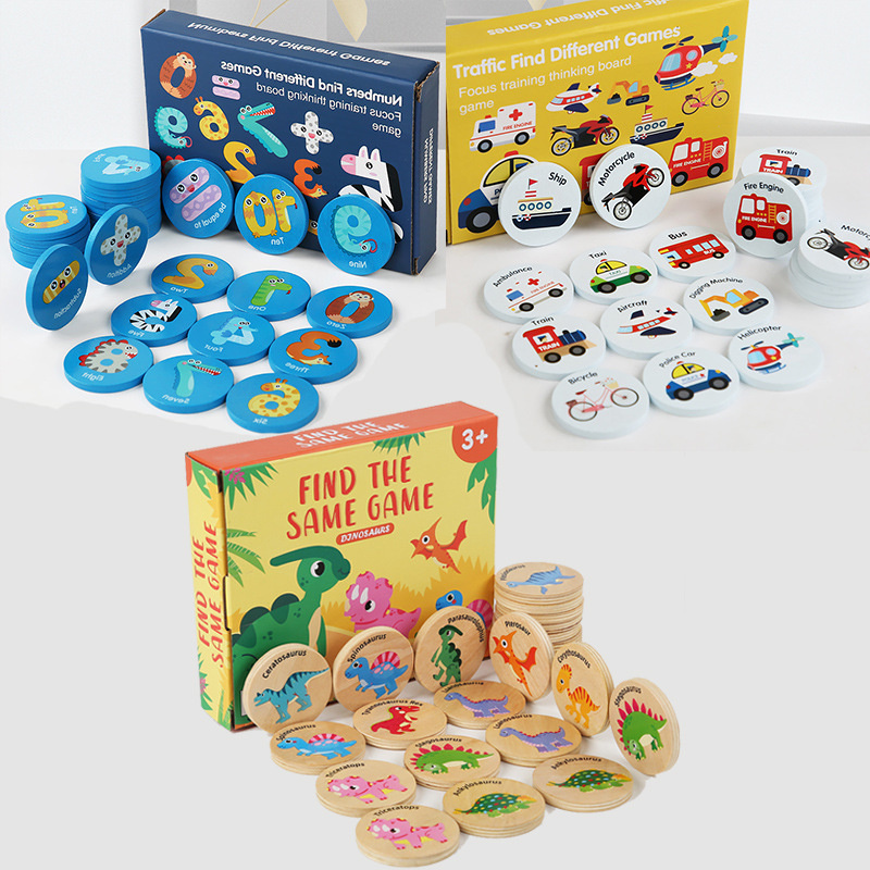 Board Game Word - لعبة الذاكرة الخشبية التعليمية للأطفال، لعبة