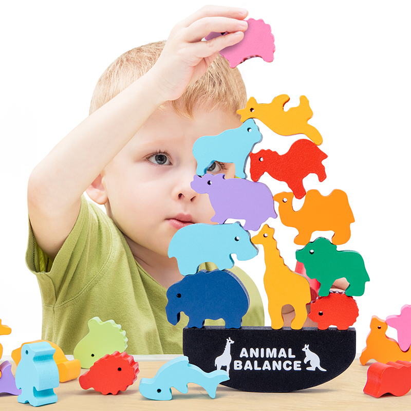 Board Game Recommendation - لعبة مونتيسوري الخشبية للأطفال، مكعبات توازن