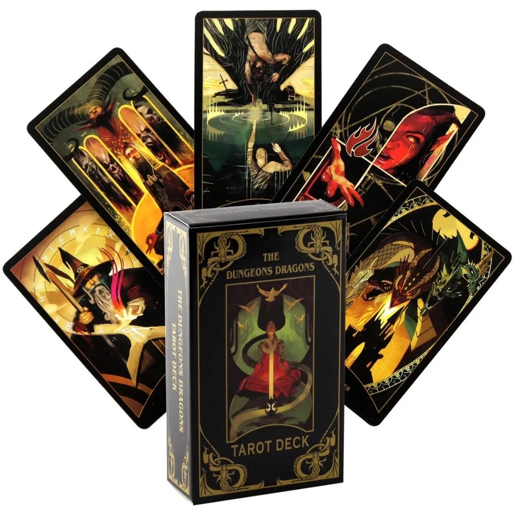 Board Game Dungeons And Dragons - بطاقات التاروت المحصنة والتنين ، صالح