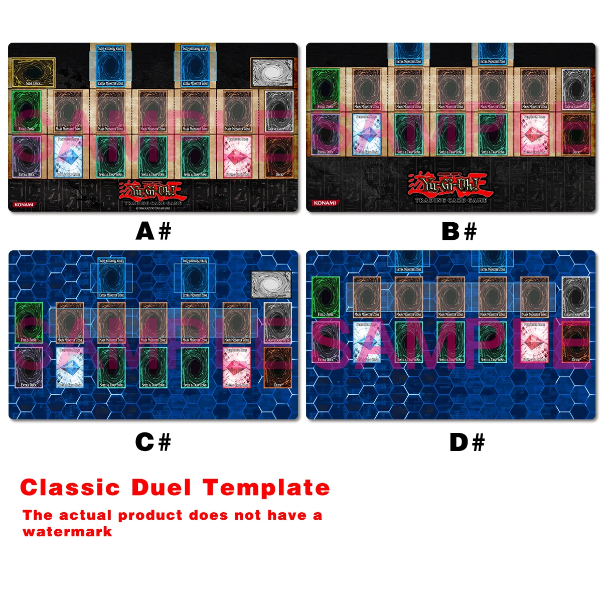 Board Game Template - YuGiOh الكلاسيكية حصيرة مجلس لعبة مبارزة