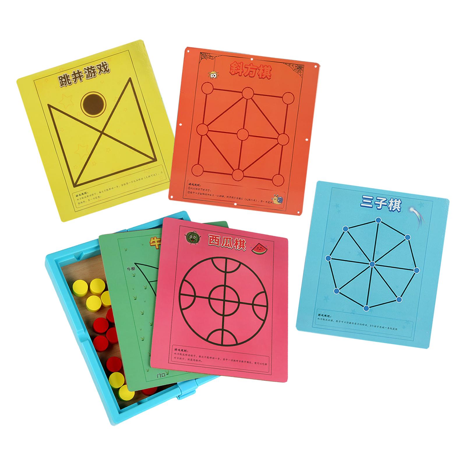 Board Game For 5 Players - لعبة لوحية محمولة 5 في 1،