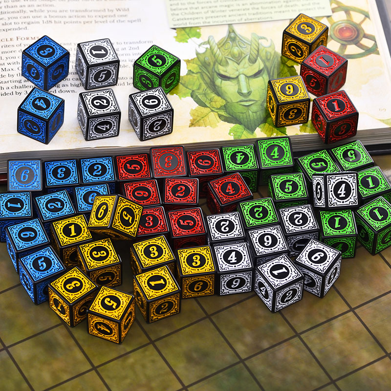Board Game Dungeons And Dragons - 10 قطعة/المجموعة مجموعة نرد أكريليك D6