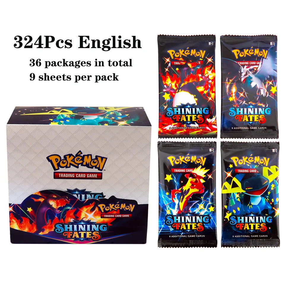 324 قطعة/صندوق البوكيمون TCG:  - مراجعة Board Game Pokemon وسعره