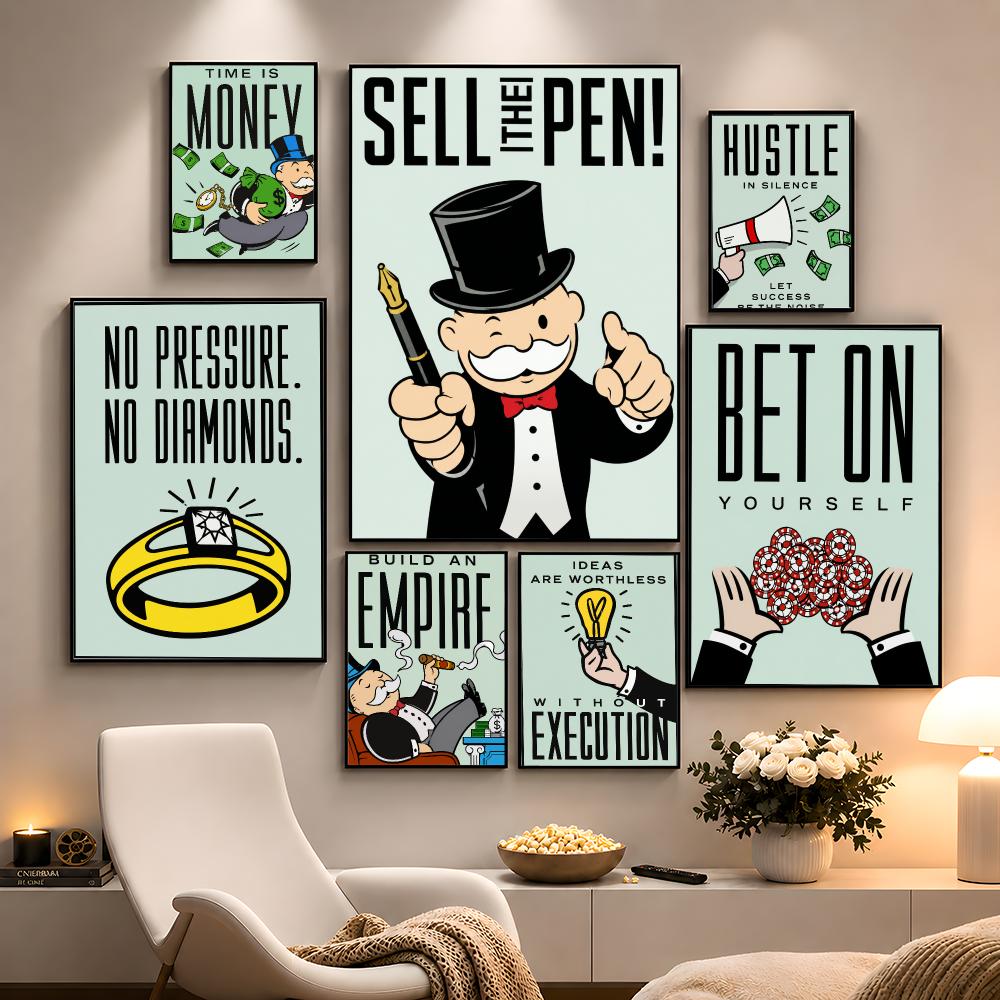 لعبة مونوبولي للعائلة، ملصق فن - مراجعة Board Game Room وسعره