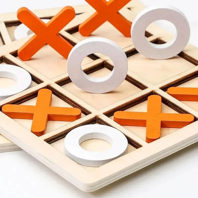 ألعاب ألغاز خشبية تيك تاك تو،  - مراجعة Board Game Template وسعره