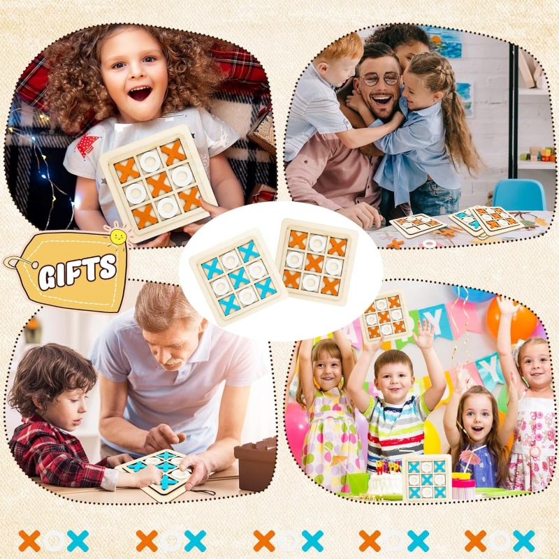 ألعاب ألغاز خشبية تيك تاك تو،  - مراجعة Board Game Template وسعره