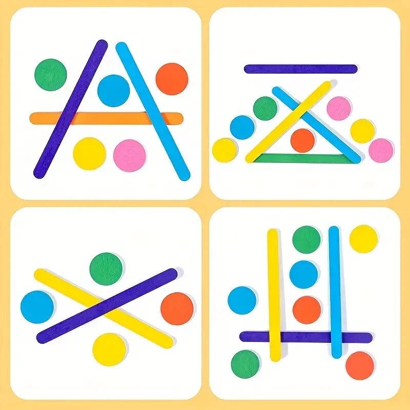 أطفال قوس قزح عصا التفكير لغز  - مراجعة Board Game Simple وسعره
