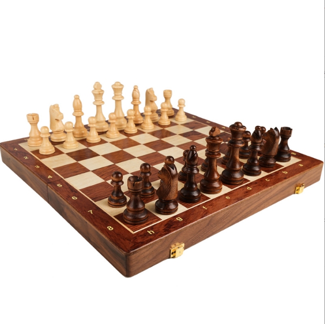 مجموعة شطرنج خشبية 3 في 1 قابل - مراجعة Board Game Logo وسعره