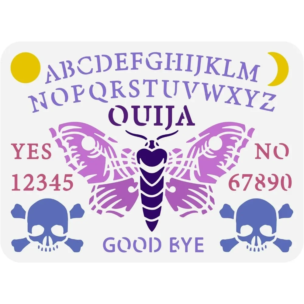 Ouija مجلس الاستنسل 8.3x11.7 ب - مراجعة Board Game Template وسعره